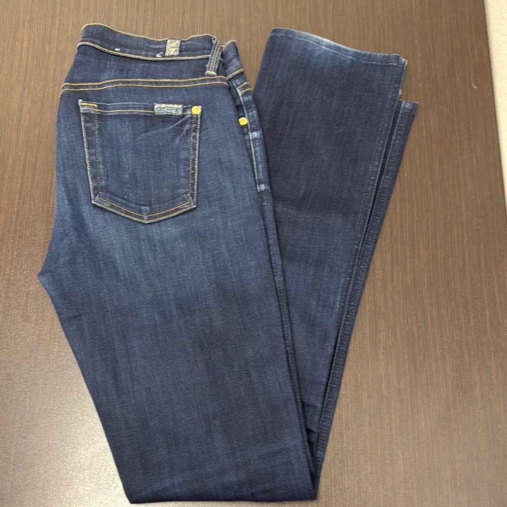 7 For All Mankind Blue Skinny Jeans